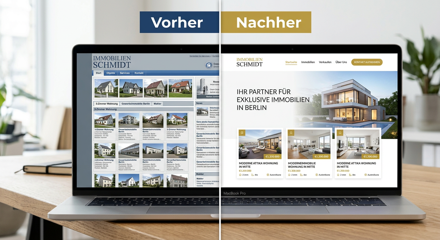 Vorher-Nachher Website-Optimierung
